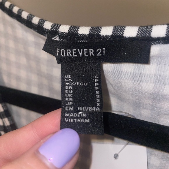 Forever21 White & Black Checkered Dress - Picture 2 of 6